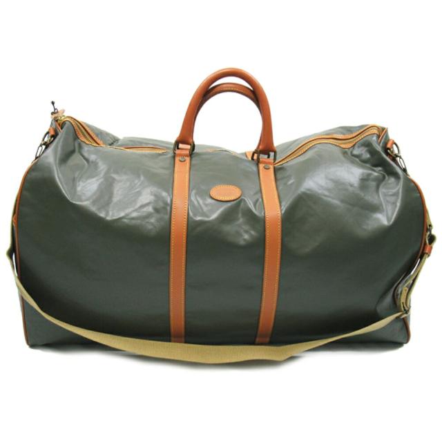 【30％OFF★週末タイムセール】ボストンバッグロゴ 2WAYショルダー グリーン ブラウン ベージュ レディース 中古_1