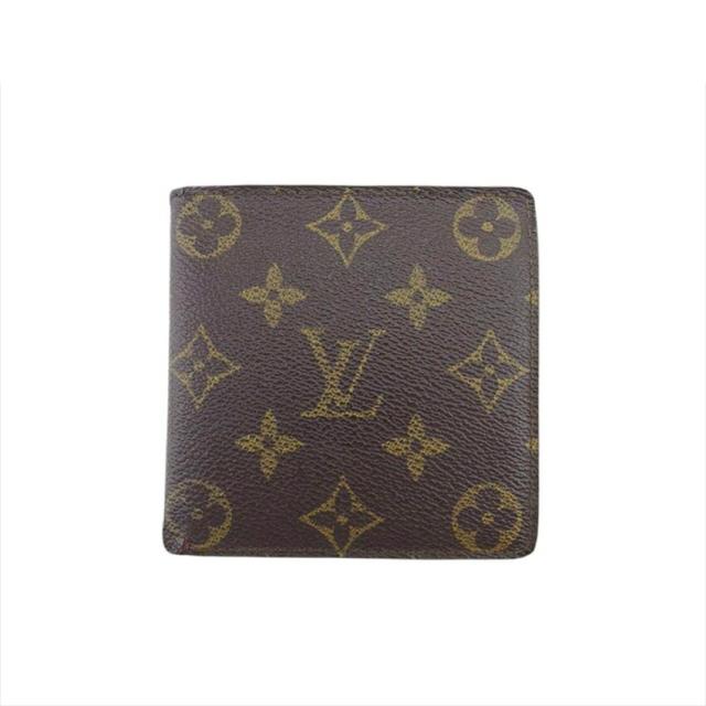 【BIGお買い物ラリー★30%OFFセール中】ルイ・ヴィトン LOUIS VUITTON 二つ折り財布モノグラム ポルトビエカルトクレディモネ ブラウン ベージュ レディース 中古