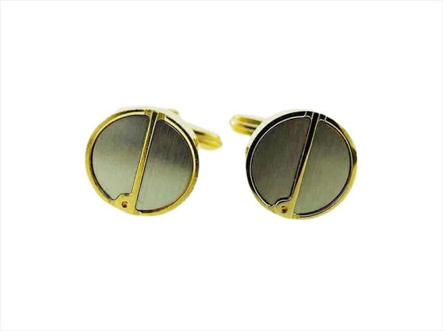 【30％OFF★週末タイムセール】ダンヒル Dunhill カフスdマーク スウィヴル式 ゴールド シルバー レディース 中古_1