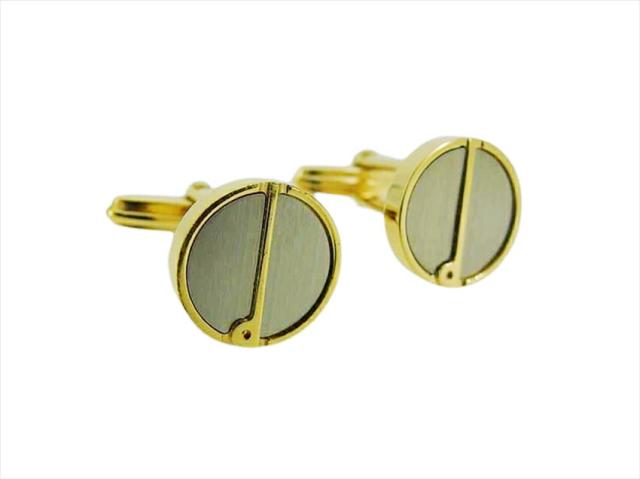 【30％OFF★週末タイムセール】ダンヒル Dunhill カフスdマーク スウィヴル式 ゴールド シルバー レディース 中古_2
