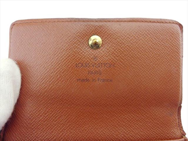 【30％OFF★土日ひと休み大売り出し】ルイ・ヴィトン LOUIS VUITTON 二つ折り紙入れモノグラム ポルトモネビエカルトクレディ 赤銅色 ベージュ ゴールド レディース 中古
