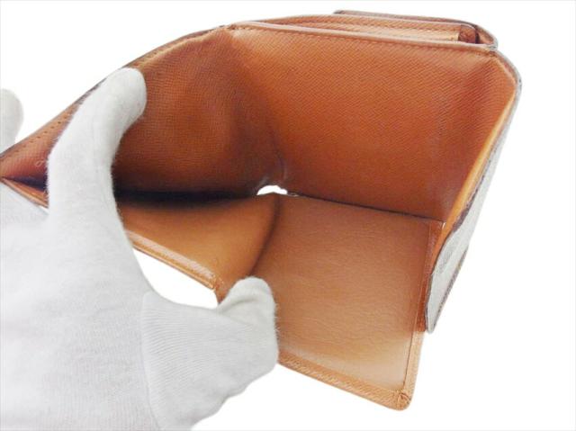 【30％OFF★土日ひと休み大売り出し】ルイ・ヴィトン LOUIS VUITTON 二つ折り紙入れモノグラム ポルトモネビエカルトクレディ 赤銅色 ベージュ ゴールド レディース 中古
