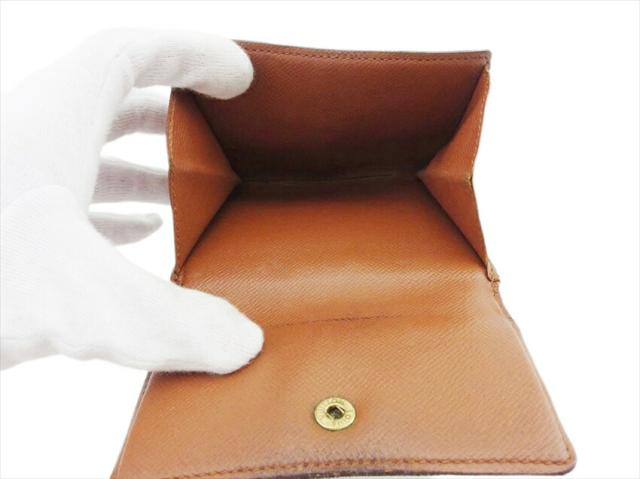 【30％OFF★土日ひと休み大売り出し】ルイ・ヴィトン LOUIS VUITTON 二つ折り紙入れモノグラム ポルトモネビエカルトクレディ 赤銅色 ベージュ ゴールド レディース 中古