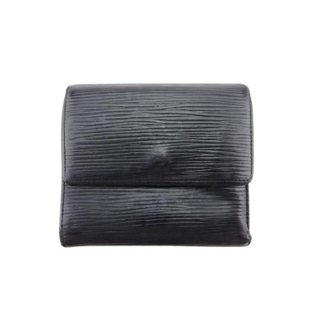 【BIGお買い物ラリー★30%OFFセール中】ルイ・ヴィトン LOUIS VUITTON 二つ折り財布エピ ポルトモネビエカルトクレディ ノワール レディース 中古