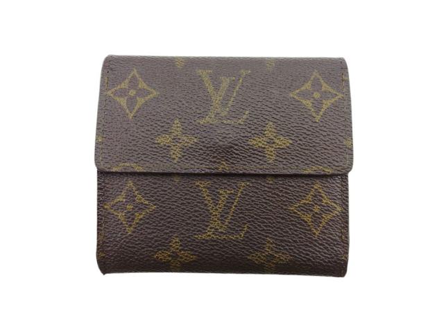 ルイ・ヴィトン LOUIS VUITTON 二つ折り財布モノグラム ポルトモネビエカルトクレディ ブラウン レディース 中古_1