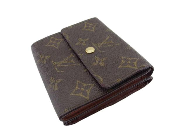 ルイ・ヴィトン LOUIS VUITTON 二つ折り財布モノグラム ポルトモネビエカルトクレディ ブラウン レディース 中古_3