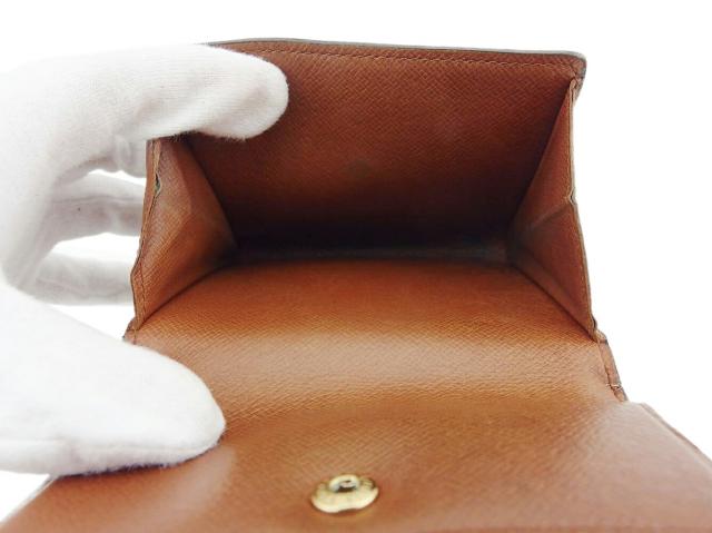ルイ・ヴィトン LOUIS VUITTON 二つ折り財布モノグラム ポルトモネビエカルトクレディ ブラウン レディース 中古_5