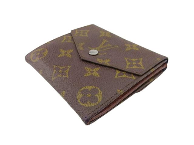 ルイ・ヴィトン LOUIS VUITTON 二つ折り財布モノグラム ポルトモネビエ（旧タイプ） ブラウン レディース 中古_3