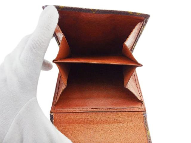 ルイ・ヴィトン LOUIS VUITTON 二つ折り財布モノグラム ポルトモネビエ（旧タイプ） ブラウン レディース 中古_4