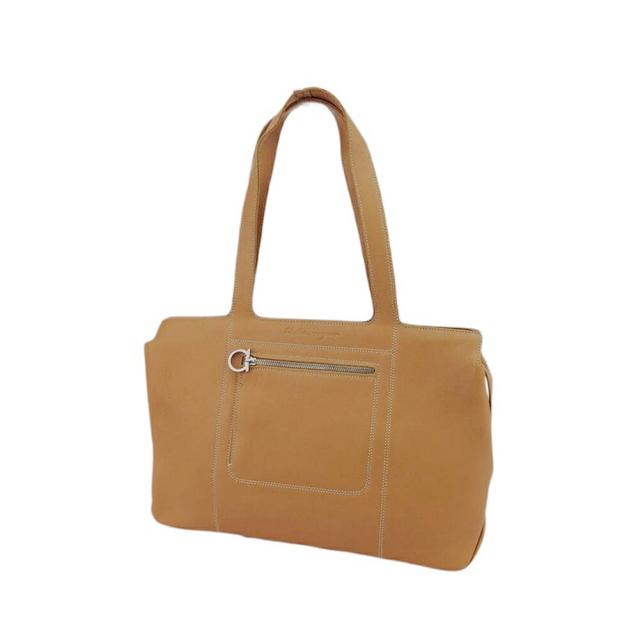 【X'masセール★30%OFF】サルヴァトーレフェラガモ Salvatore Ferragamo トートバッグ ベージュ レディース 中古