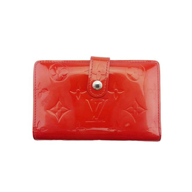 【X'masセール★30%OFF】ルイ・ヴィトン LOUIS VUITTON 二つ折り財布ヴェルニ ポルトモネ ビエヴィエノワ ポムダムール（レッド） レディース 中古