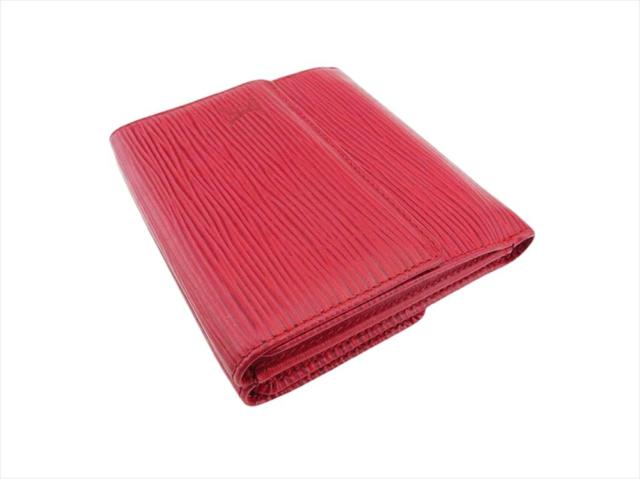 良品】ルイヴィトン wホック 折り財布 レッド エピ 赤 ルイ・ヴィトン