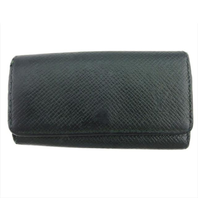 【BIGお買い物ラリー★30%OFFセール中】ルイ・ヴィトン LOUIS VUITTON キーケースタイガ ミュルティクレ4 グリーン シルバー レディース 中古