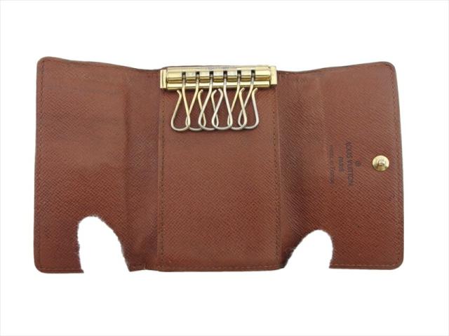 【30％OFF★週末タイムセール】ルイ・ヴィトン LOUIS VUITTON キーケースモノグラム ミュルティクレ6 ブラウン ベージュ ゴールド レディース 中古_4