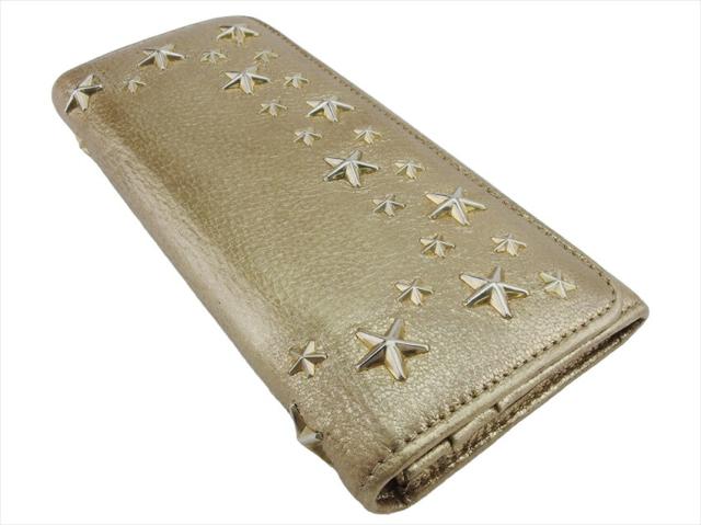 ジミーチュウ JIMMY CHOO 長財布スタースタッズ ゴールド シルバー レディース 中古_2