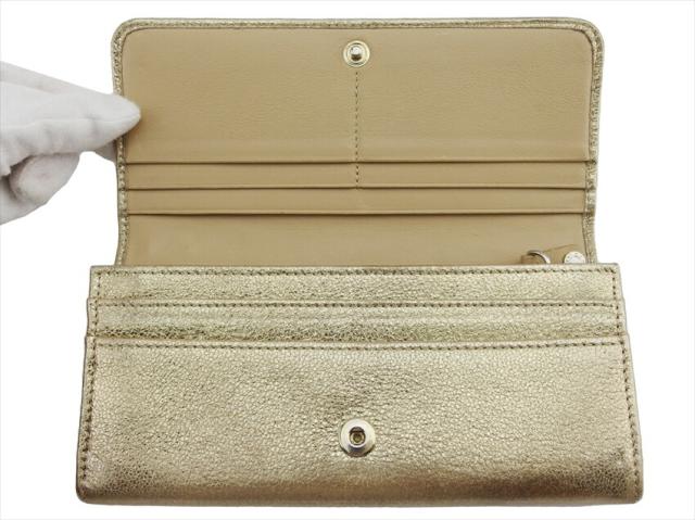 ジミーチュウ JIMMY CHOO 長財布スタースタッズ ゴールド シルバー レディース 中古_4