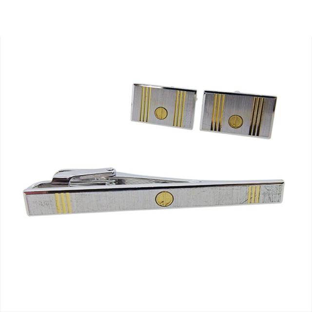 【X'masセール★30%OFF】ダンヒル Dunhill タイピン シルバー×ゴールド レディース 中古