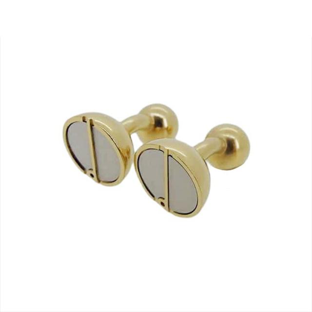 【X'masセール★30%OFF】ダンヒル Dunhill カフス シルバー×ゴールド レディース 中古