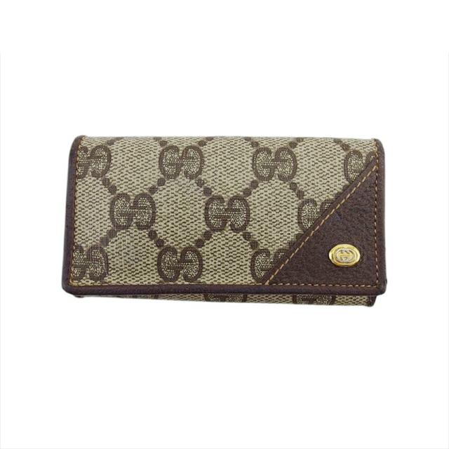 【X'masセール★30%OFF】グッチ GUCCI キーケースGGプラス アクセサリーコレクション ベージュ×ブラウン×ゴールド レディース 中古