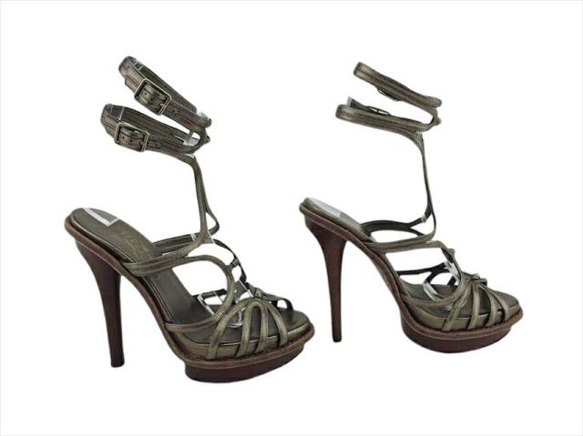 【30％OFF★週末タイムセール】サルヴァトーレフェラガモ Salvatore Ferragamo サンダル ブロンズ レディース 中古_2