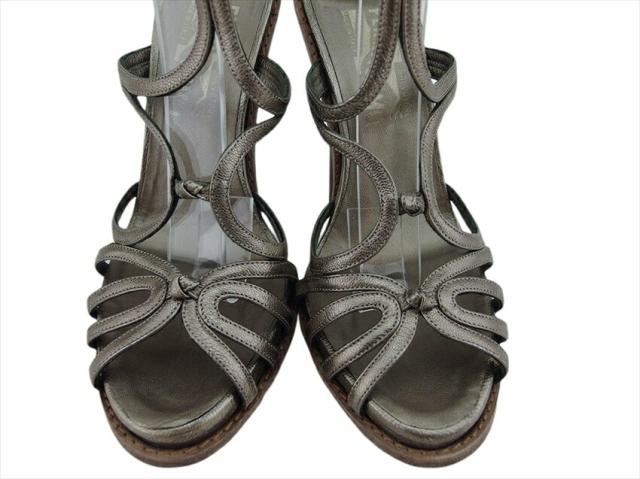 【30％OFF★週末タイムセール】サルヴァトーレフェラガモ Salvatore Ferragamo サンダル ブロンズ レディース 中古_3