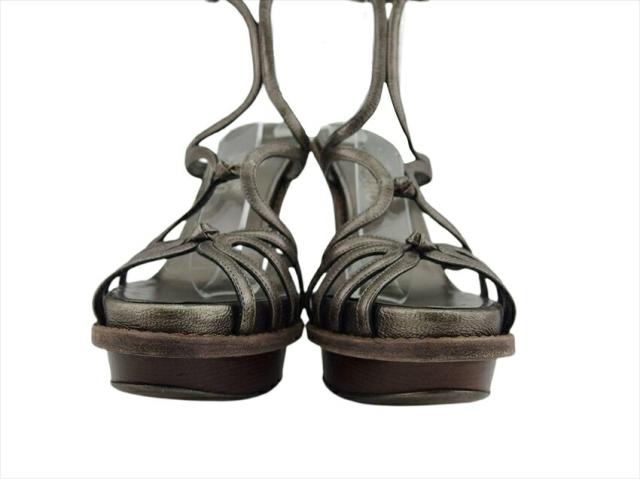 【30％OFF★週末タイムセール】サルヴァトーレフェラガモ Salvatore Ferragamo サンダル ブロンズ レディース 中古_5