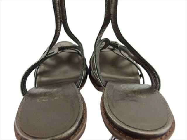 【30％OFF★週末タイムセール】サルヴァトーレフェラガモ Salvatore Ferragamo サンダル ブロンズ レディース 中古_6