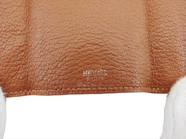 エルメス HERMES キーケースセリエ エチュイクレ6 ブラウン×シルバー レディース 中古_6