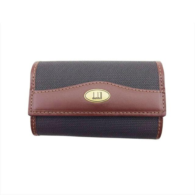 【X'masセール★30%OFF】ダンヒル Dunhill キーケース ブラック×ブラウン レディース 中古