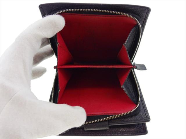 良品　ブルガリ　二つ折り　財布　コローレ　サークルロゴ　金具　ダークブラウン ブルガリ BVLGARI サークルロゴ シルバー金具 二つ折り財布 コローレ