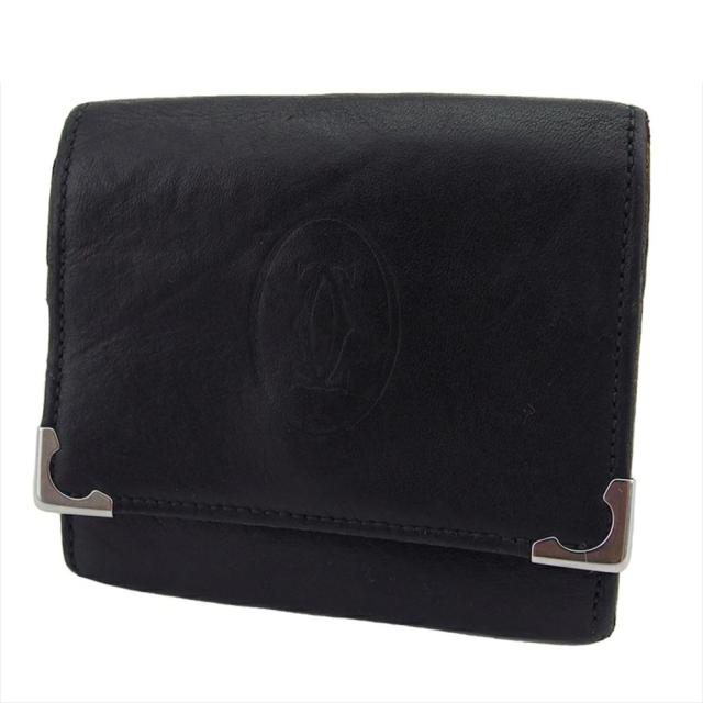 【BIGお買い物ラリー★30%OFFセール中】カルティエ CARTIER ケースカボション ブラック シルバー レディース 中古