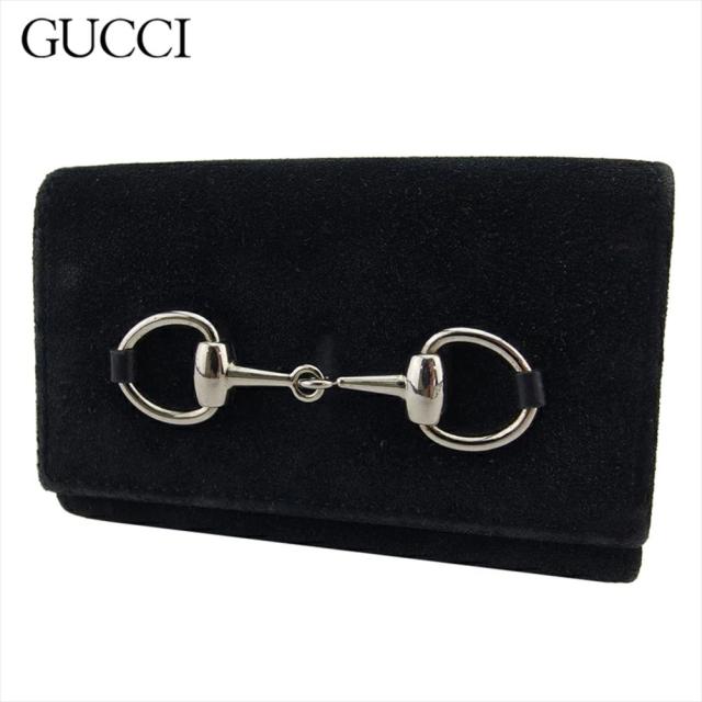 中古　GUCCI キーケース グッチ GUCCI キーケース ホースビット ブラック シルバー