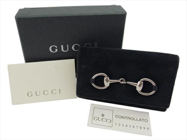 グッチ GUCCI キーケース ホースビット ブラック シルバー