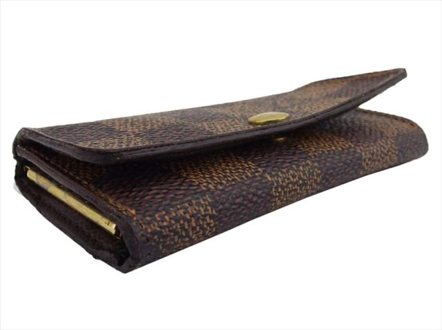 【30％OFF★週末タイムセール】ルイ・ヴィトン LOUIS VUITTON キーケースダミエ ミュルティクレ4 ブラウン ベージュ ゴールド レディース 中古_3
