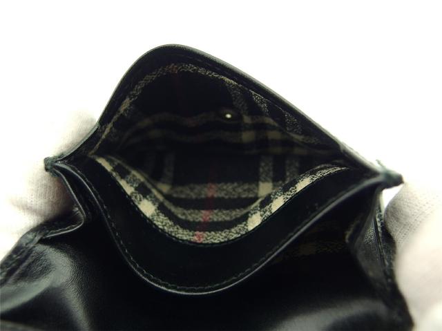 バーバリー BURBERRY カードケース ロゴプレート ブラック シルバー