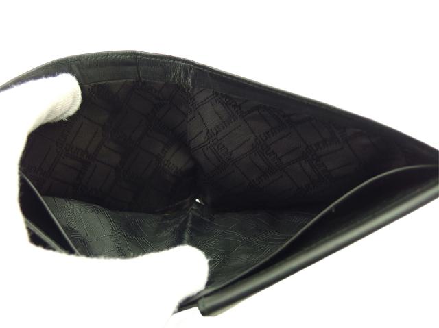 ダンヒル Dunhill 二つ折り財布ロゴプレート ブラック ゴールド レディース 中古_5