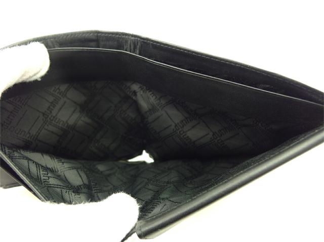 ダンヒル Dunhill 二つ折り財布ロゴプレート ブラック ゴールド レディース 中古_6