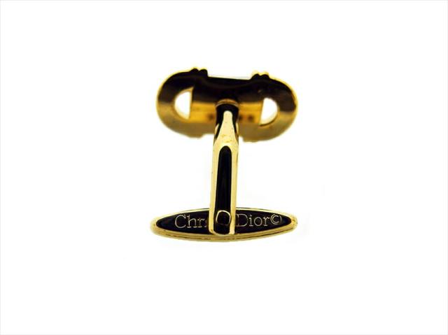 【GWタイムセール】ディオール Dior カフスロゴ スウィヴル式 ゴールド シルバー レディース 中古_10