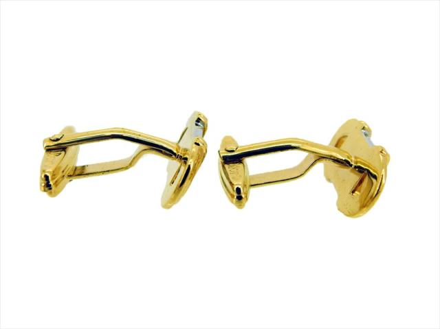 【GWタイムセール】ディオール Dior カフスロゴ スウィヴル式 ゴールド シルバー レディース 中古_4