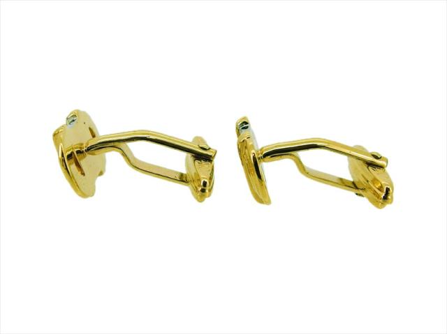 【GWタイムセール】ディオール Dior カフスロゴ スウィヴル式 ゴールド シルバー レディース 中古_5