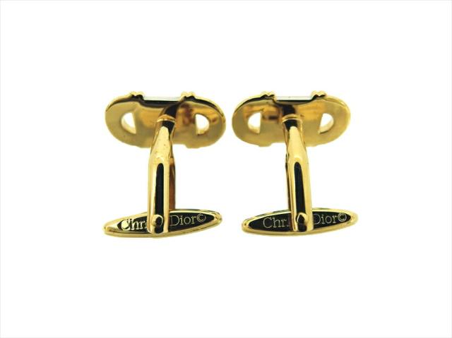 【GWタイムセール】ディオール Dior カフスロゴ スウィヴル式 ゴールド シルバー レディース 中古_6