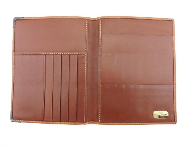 グッチ GUCCI パスポートケース角プレート オールドグッチ ブラウン