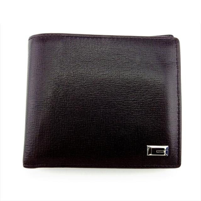 【X'masセール★30%OFF】グッチ GUCCI 札入れGマーク ブラウン シルバー レディース 中古