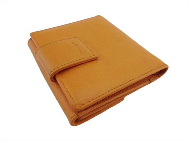 セリーヌ CELINE 二つ折り財布 オレンジ レディース 中古_2