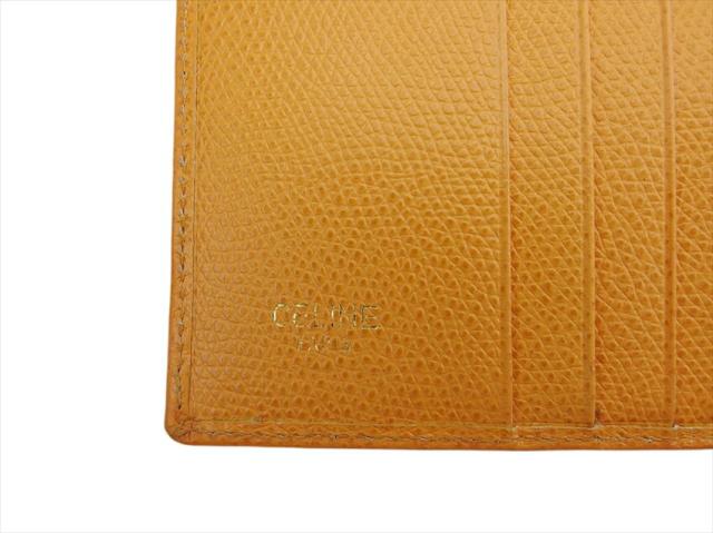セリーヌ CELINE 二つ折り財布 オレンジ レディース 中古_8