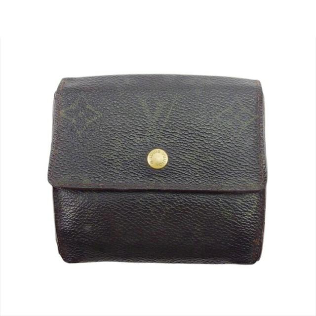 【BIGお買い物ラリー★30%OFFセール中】ルイ・ヴィトン LOUIS VUITTON 二つ折り財布モノグラム ポルトモネビエカルトクレディ ブラウン レディース 中古