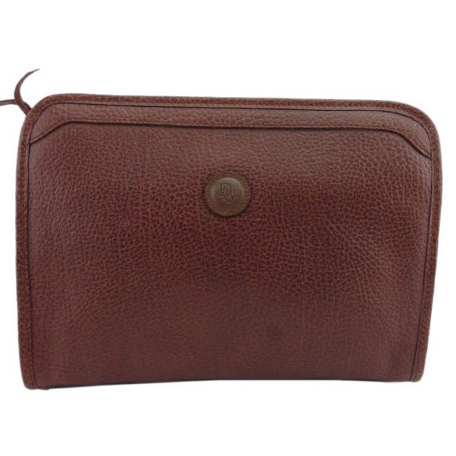 【BIGお買い物ラリー★30%OFFセール中】ディオール Dior クラッチバッグDiorロゴ ブラウン レディース 中古