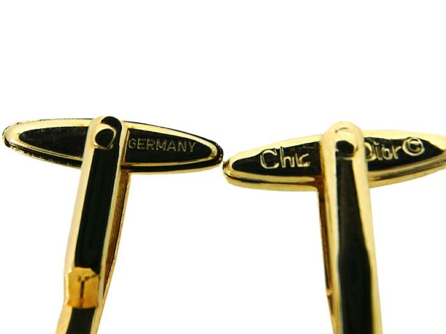 【30％OFF★週末タイムセール】ディオール Dior カフスDiorロゴ ゴールド　シルバー　ホワイト レディース 中古_10
