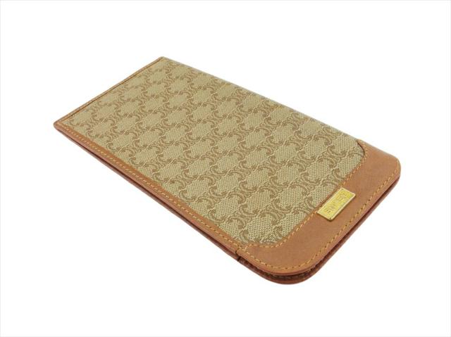 【GWタイムセール】セリーヌ CELINE メガネケースマカダム マカダム ベージュ×ブラウン レディース 中古_2