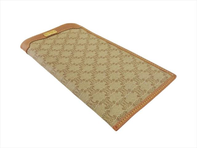 【GWタイムセール】セリーヌ CELINE メガネケースマカダム マカダム ベージュ×ブラウン レディース 中古_3